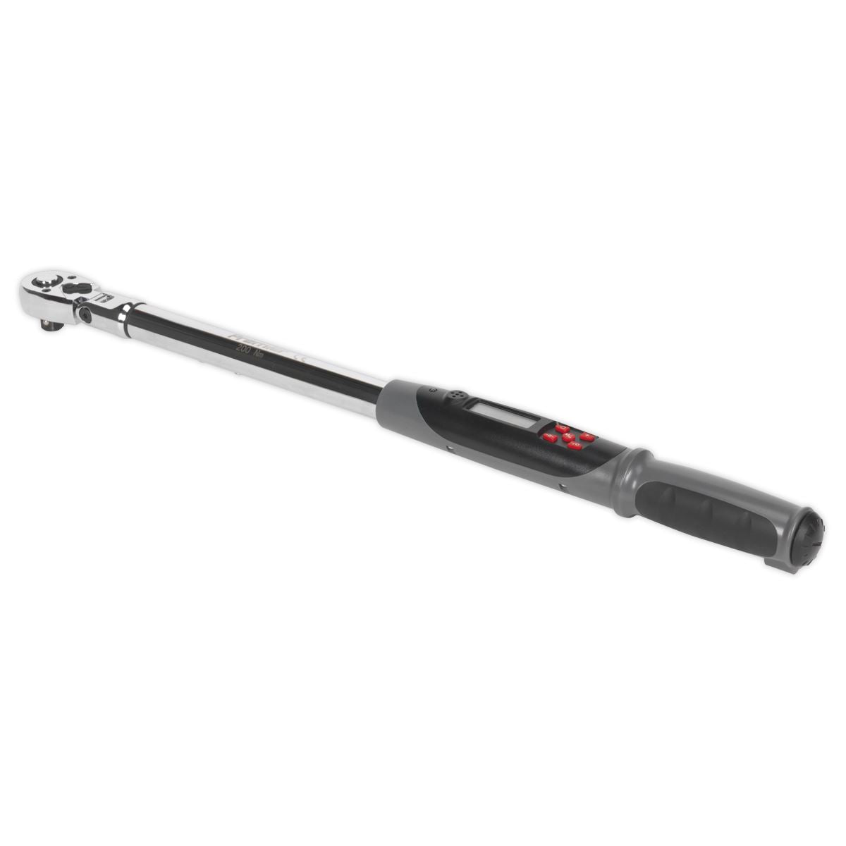 Sealey Angle Torque Wrench Flexi Digital 1/2"D 20-200Nm 14.7-147.5lb.ft STW309