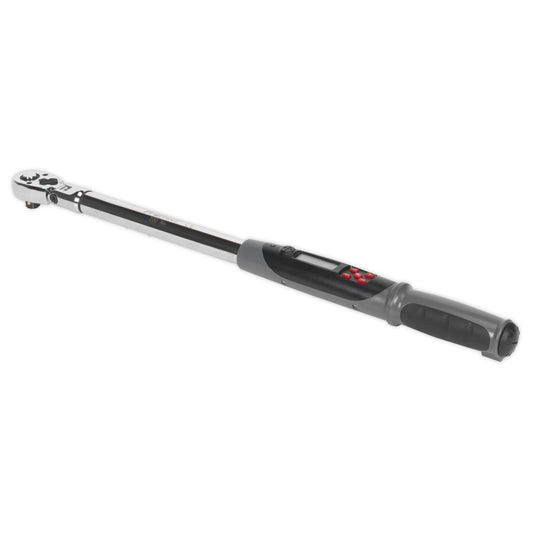 Sealey Angle Torque Wrench Flexi Digital 1/2"D 20-200Nm 14.7-147.5lb.ft STW309