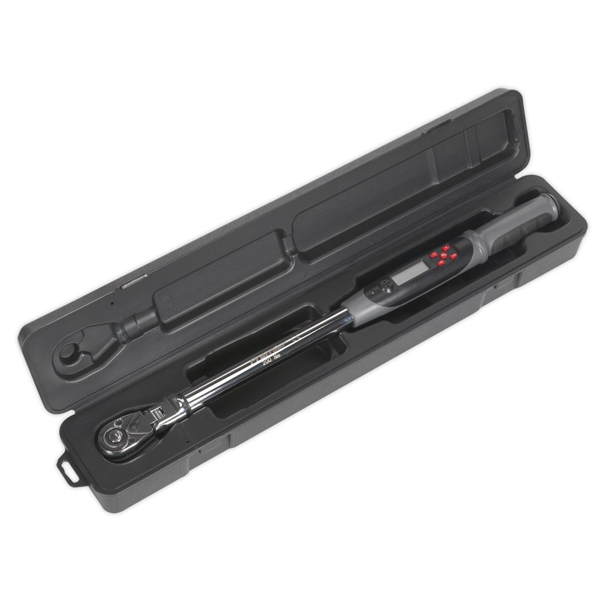 Sealey Angle Torque Wrench Flexi Digital 1/2"D 20-200Nm 14.7-147.5lb.ft STW309