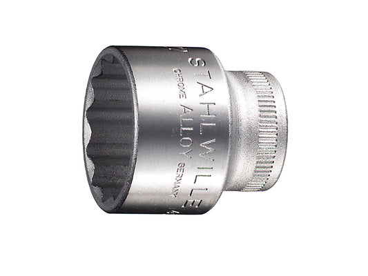 Stahlwille 3/8in Drive 12mm Metric Bi-Hexagon Socket Chrome STW4512