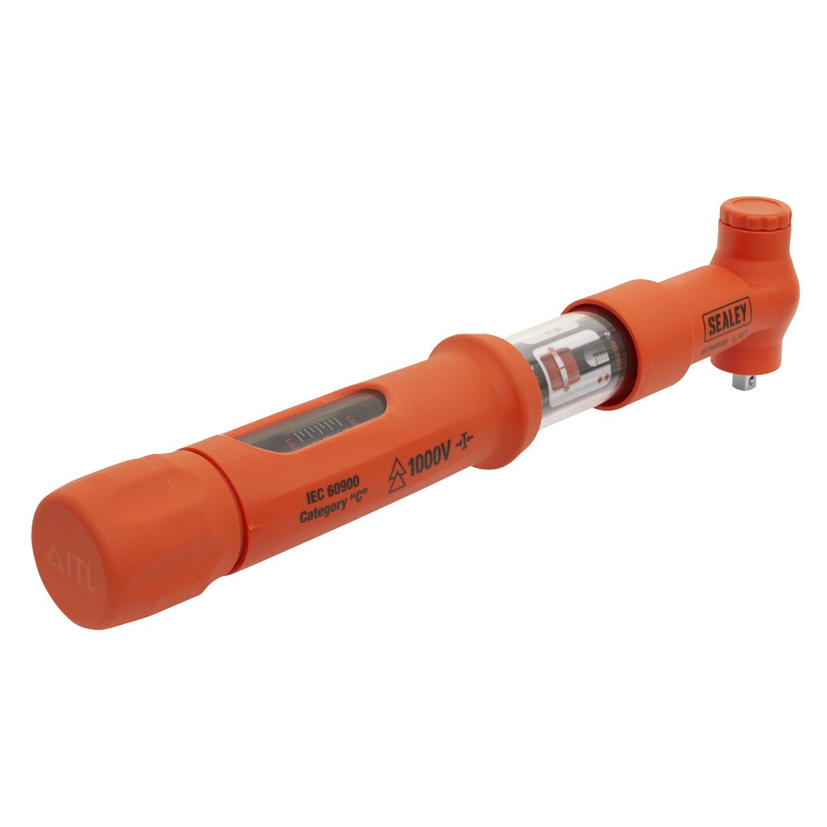 Sealey Insulated Torque Wrench 1/4"Sq Drive 2-12Nm 1.48-8.85lb.ft STW806