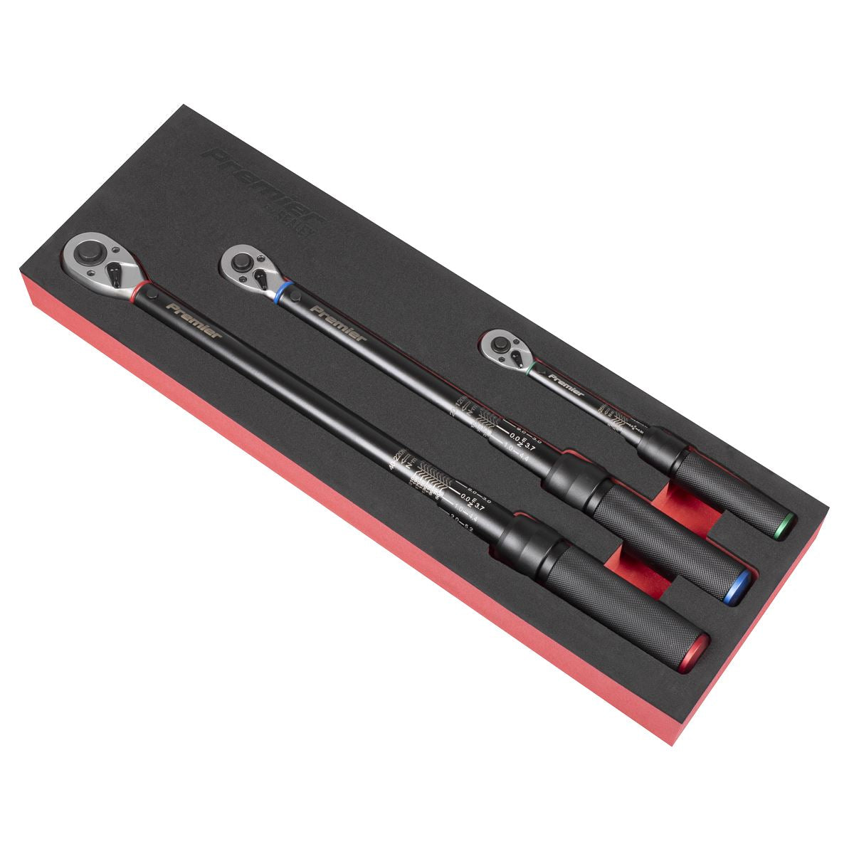 Sealey Torque Wrench Micrometer Style 3pc Premier Black 1/4 3/8 1/2" STW900SETB