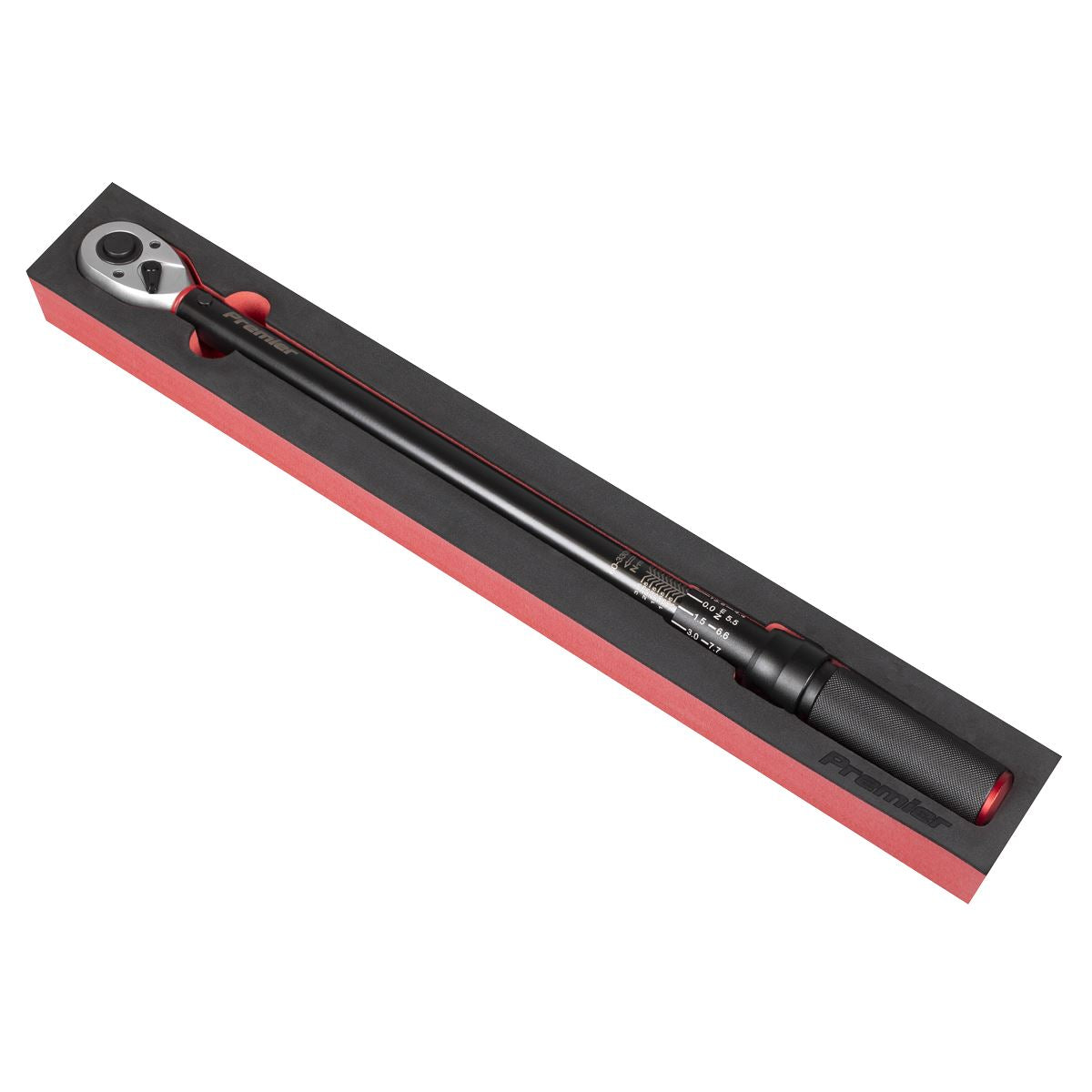 Sealey Torque Wrench Micrometer Style 1/2"D Calibrated 60-330Nm Black STW905B