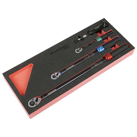 Sealey Premier Black Torque Wrench Micrometer & Torque Screwdriver Set 4pc STW909SETB