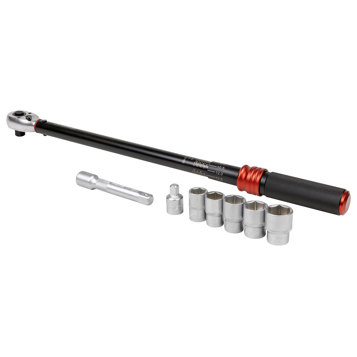 Sealey Premier Black Torque Wrench Set 1/2"Sq Drive 60-330Nm 8pc STW915B