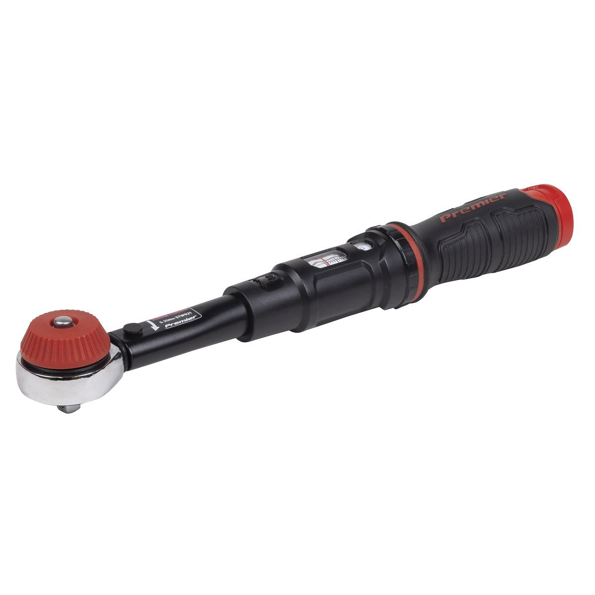 Sealey Premier Black Calibrated Micrometer Torque Wrench with 1/4"Sq Push-Through Drive 5-25Nm STW921