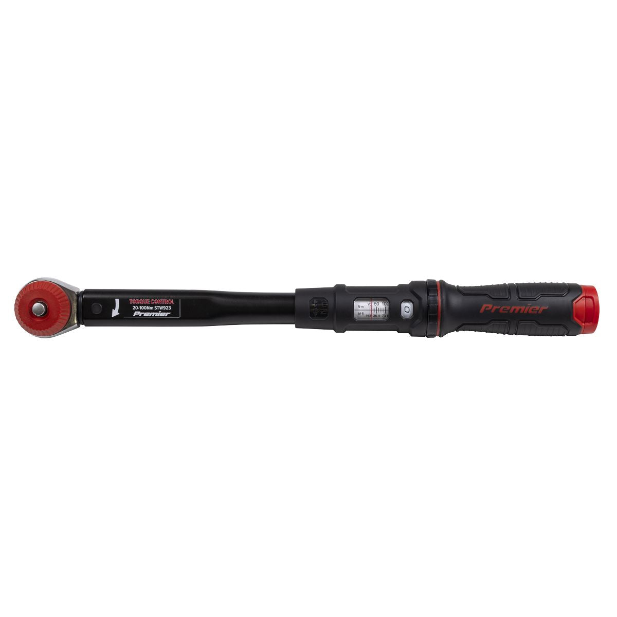 Sealey Premier Black Calibrated Micrometer Torque Wrench with 3/8"Sq Push-Through Drive 20-100Nm STW923