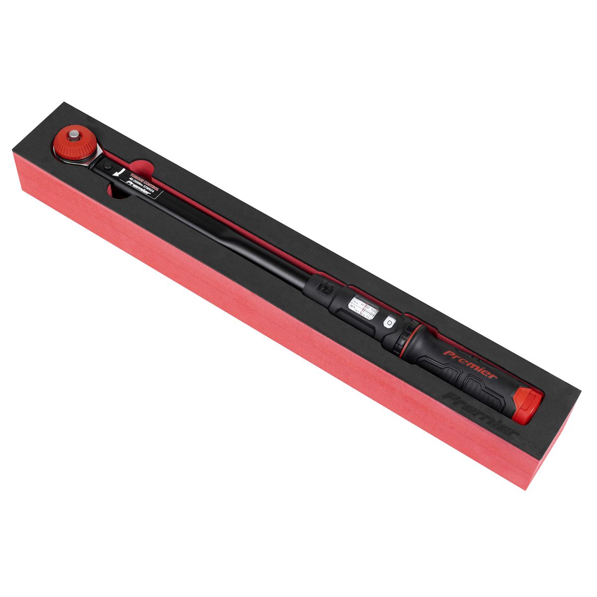 Sealey Premier Black Calibrated Micrometer Torque Wrench with 1/2"Sq Push-Through Drive 40-200Nm STW924