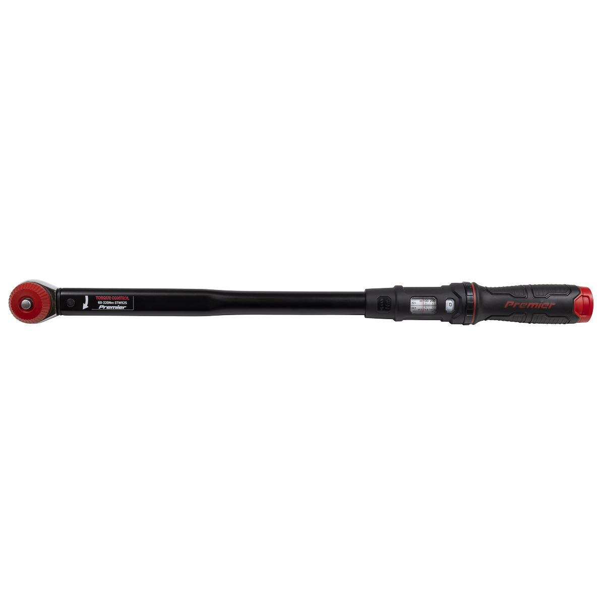 Sealey Premier Black Calibrated Micrometer Torque Wrench with 1/2"Sq Push-Through Drive 60-320Nm STW925