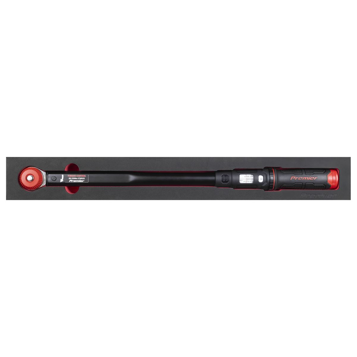 Sealey Premier Black Calibrated Micrometer Torque Wrench with 1/2"Sq Push-Through Drive 60-320Nm STW925