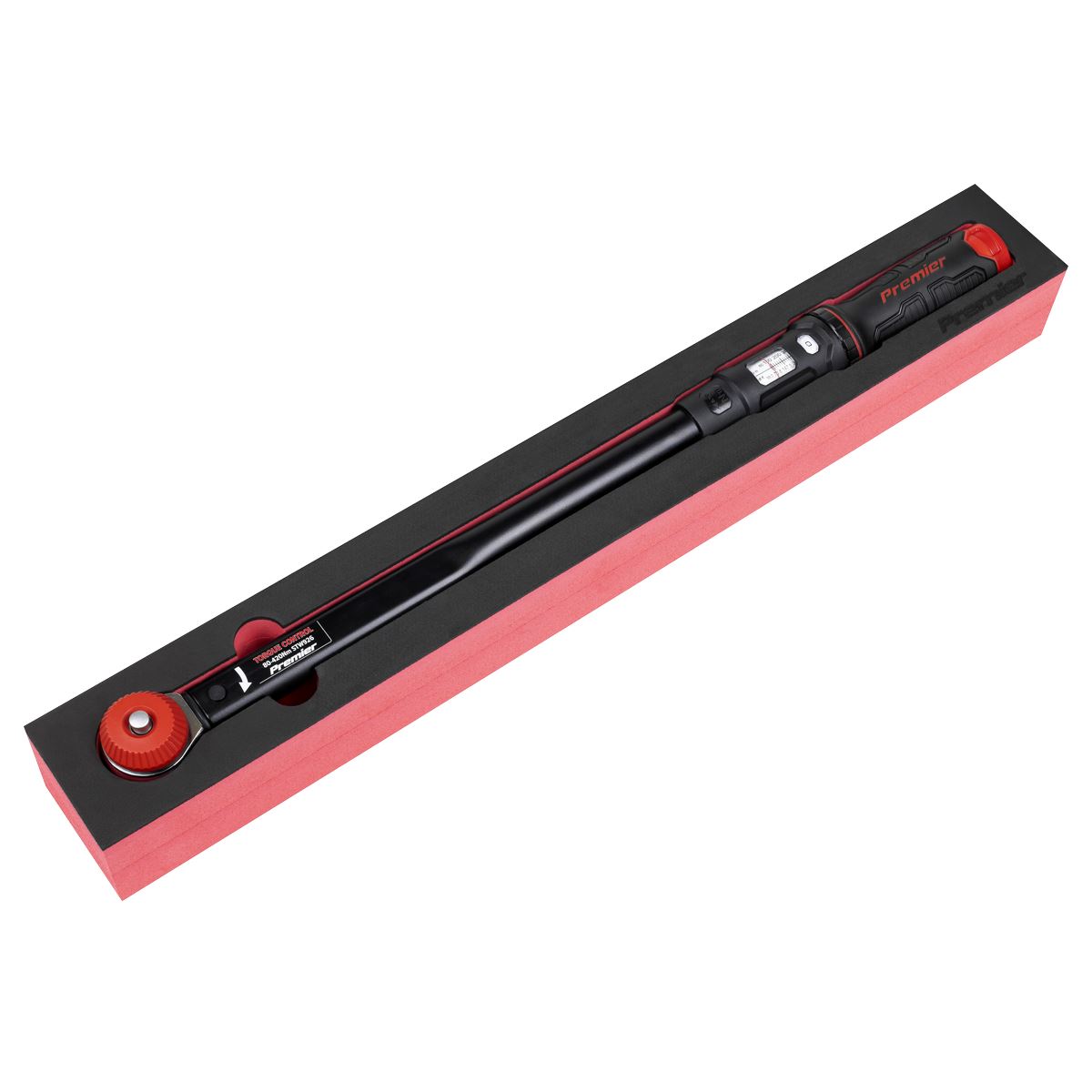 Sealey Premier Black Calibrated Micrometer Torque Wrench with 1/2"Sq Push-Through Drive 80-420Nm STW926