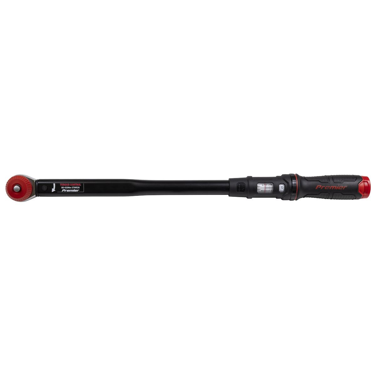 Sealey Premier Black Calibrated Micrometer Torque Wrench with 1/2"Sq Push-Through Drive 80-420Nm STW926