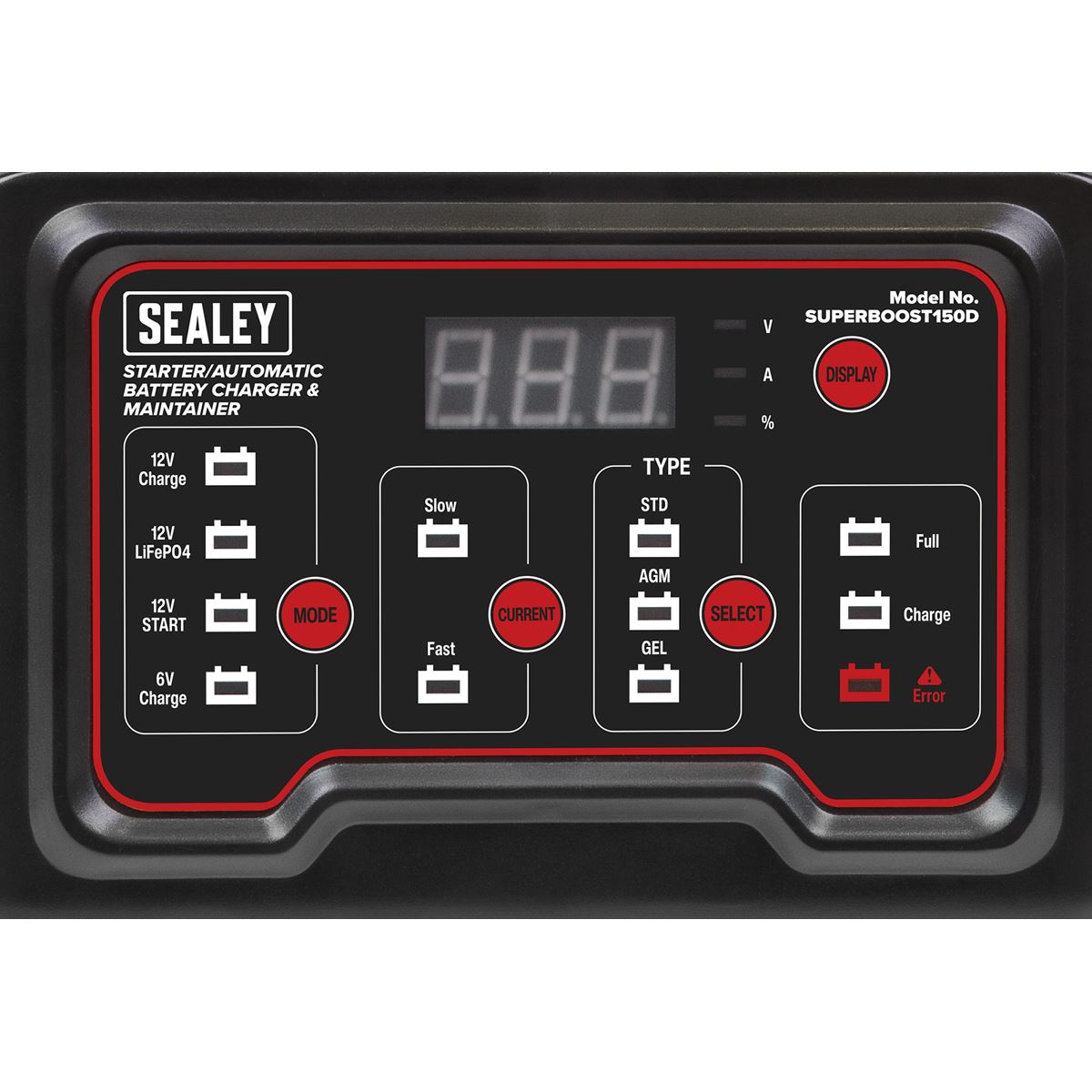 Sealey 6/12V 150A Starter/15A Automatic Battery Charger & Maintainer SUPERBOOST150D