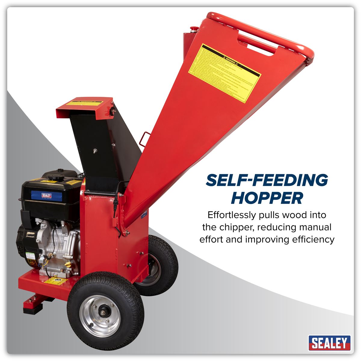 Sealey Wood Chipper OHV 4 Stroke 420cc Engine 15hp 100mm Capacity SWC420