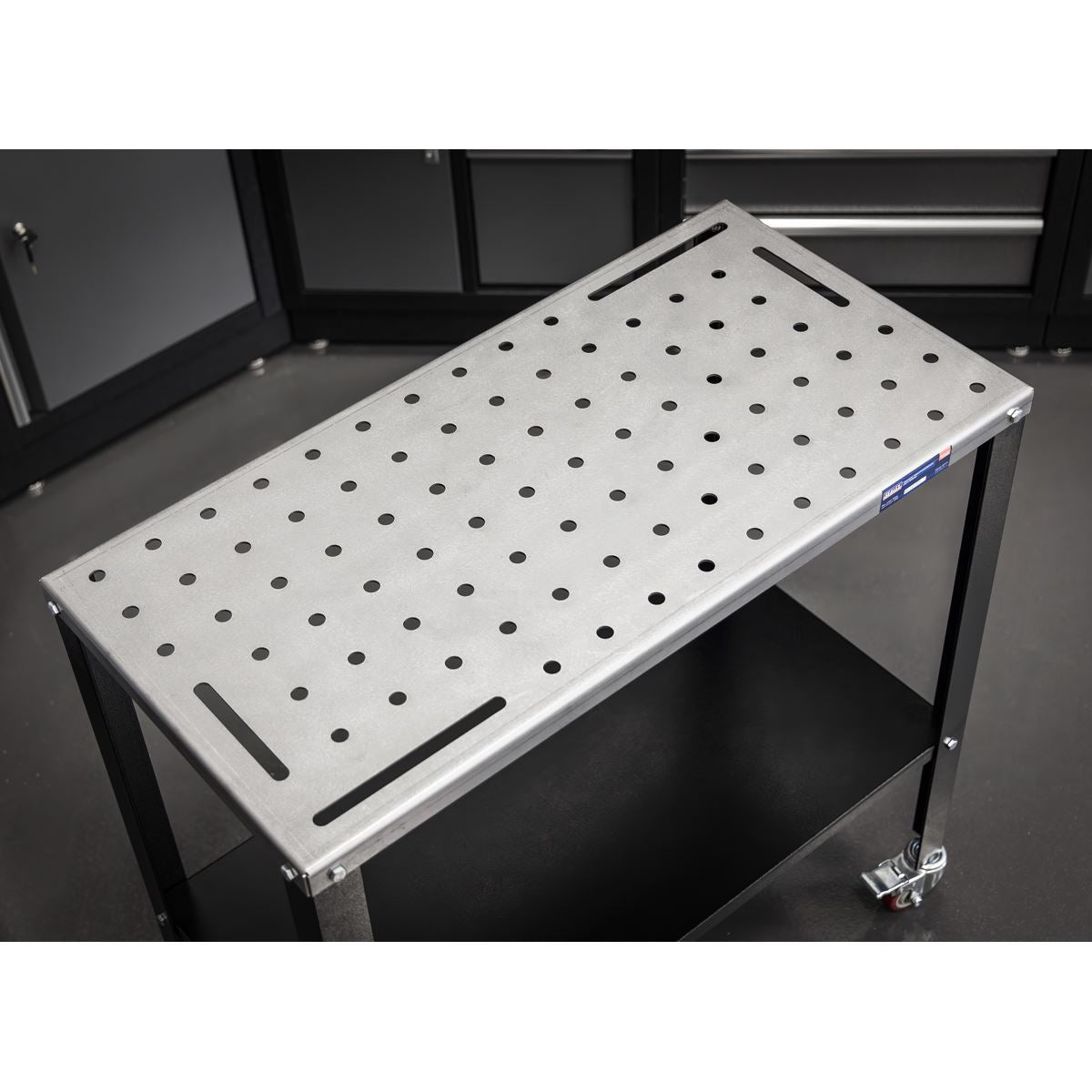 Sealey Galvanized Welding Table Workbench 915 x 460mm Lockable Castors SWT915