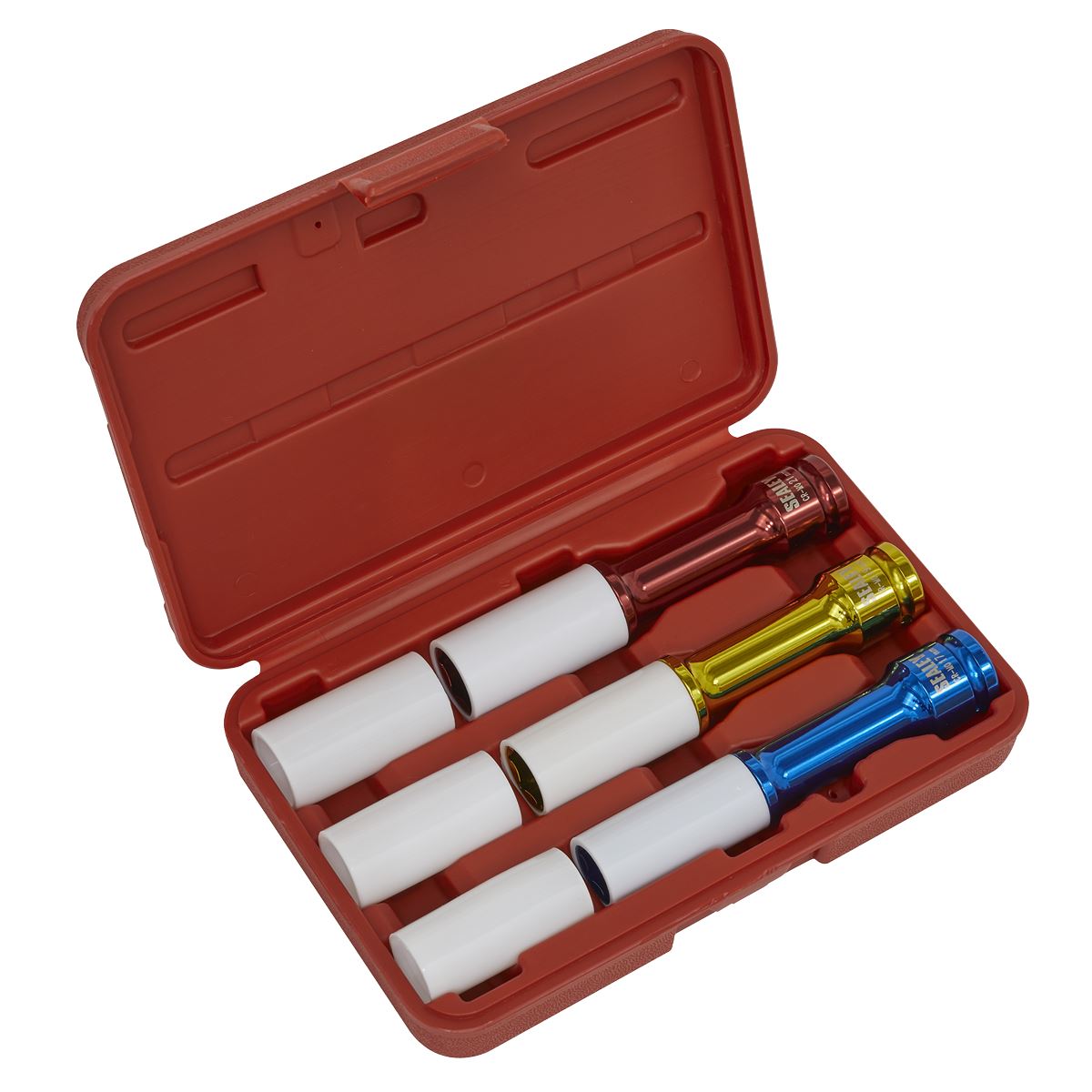 Sealey Metric Alloy Wheel Long Reach Impact Socket Set 3pc 1/2"Sq Drive SX031D