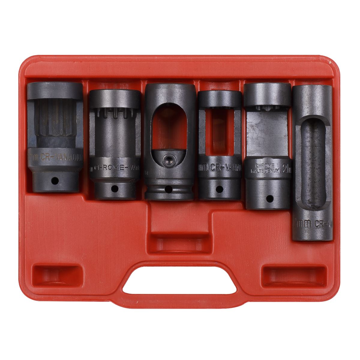 Sealey Diesel Injector Window Socket Set 6pc 1/2"Sq Drive Metric Boxed SX0401