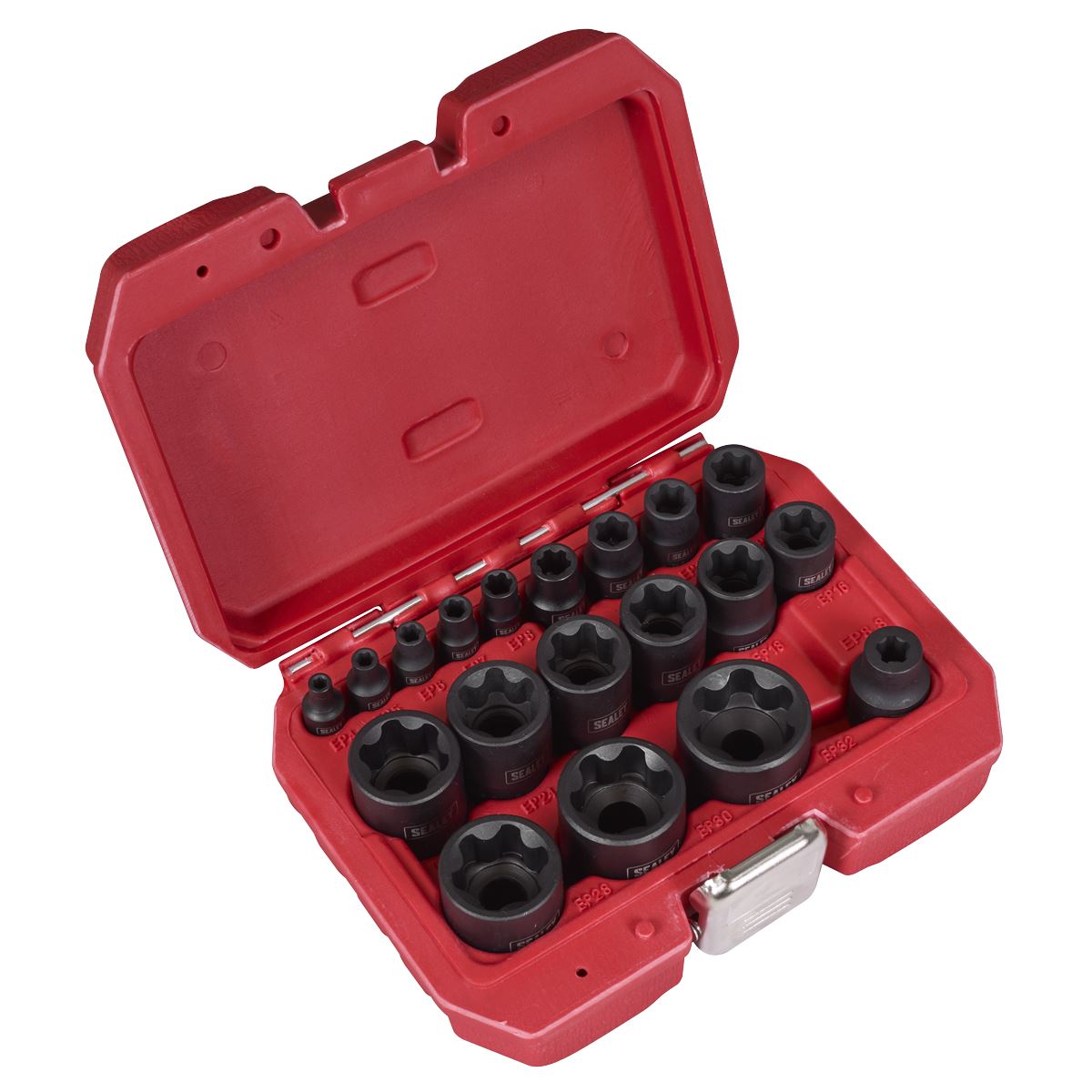 Sealey External Impact Torx TRX-P* Socket Set 19pc inc EP8.8 Tesla Socket SX097