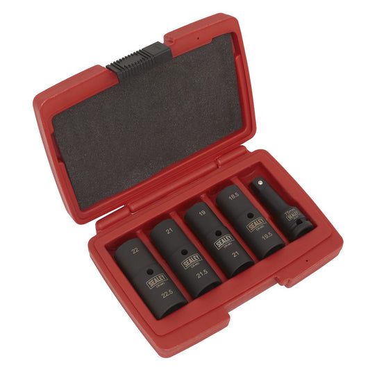 Sealey Impact Wheel Nut Socket Set 1/2"Sq Drive Double Ended 5pc SX1820
