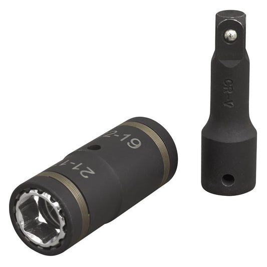 Sealey Metric 4-in-1 1/2"Sq Drive Impact Socket Set 2pc SX1821