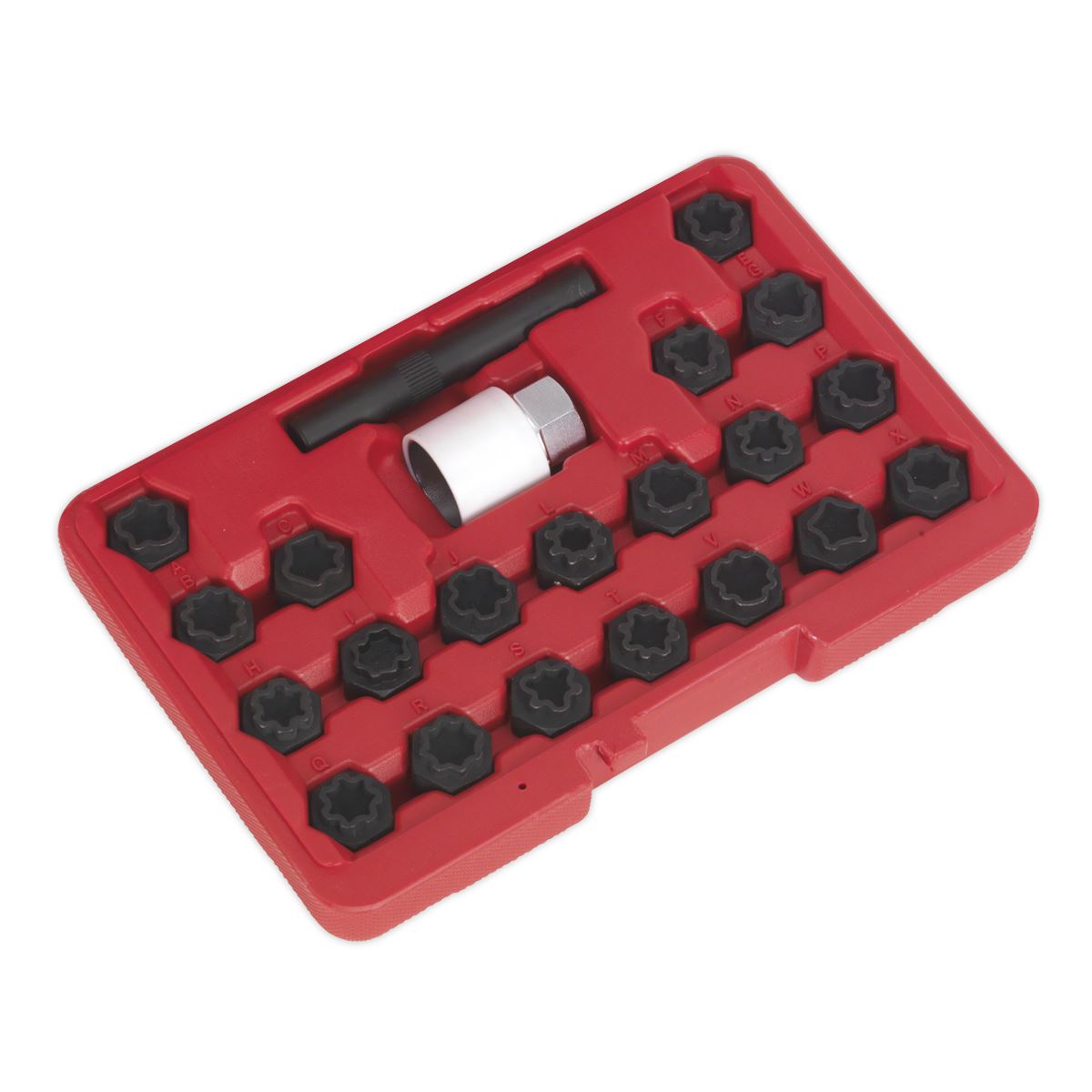 Sealey Locking Wheel Nut Key Set 22pc - Audi SX206