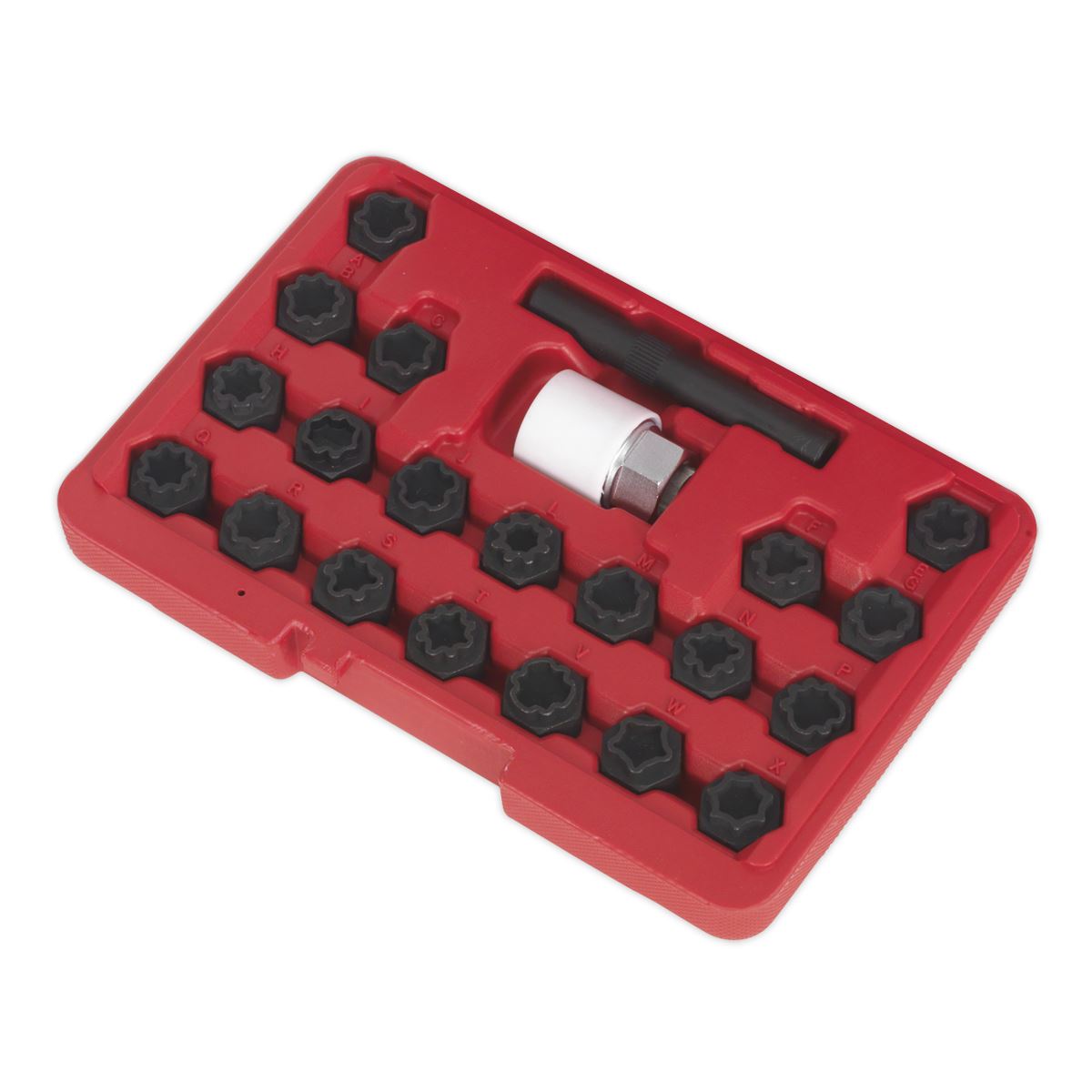 Sealey Locking Wheel Nut Key Set 22pc - Audi SX206