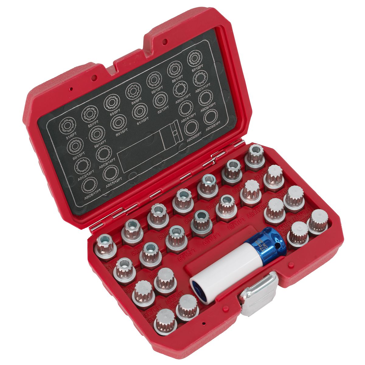 Sealey Locking Wheel Nut Key Set 23pc - VAG SX210
