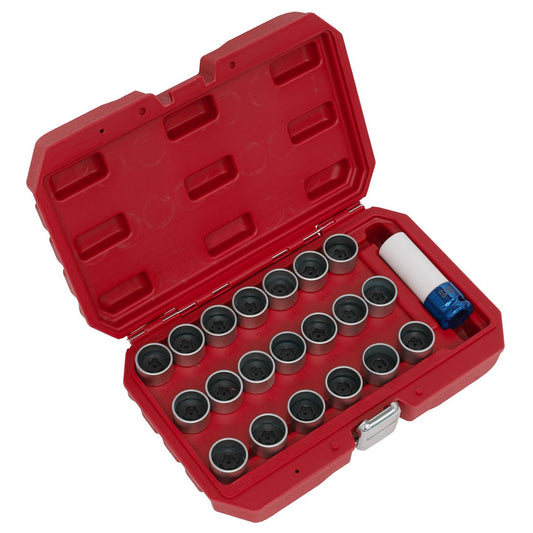 Sealey 21pc Locking Wheel Nut Key Set - BMW SX217