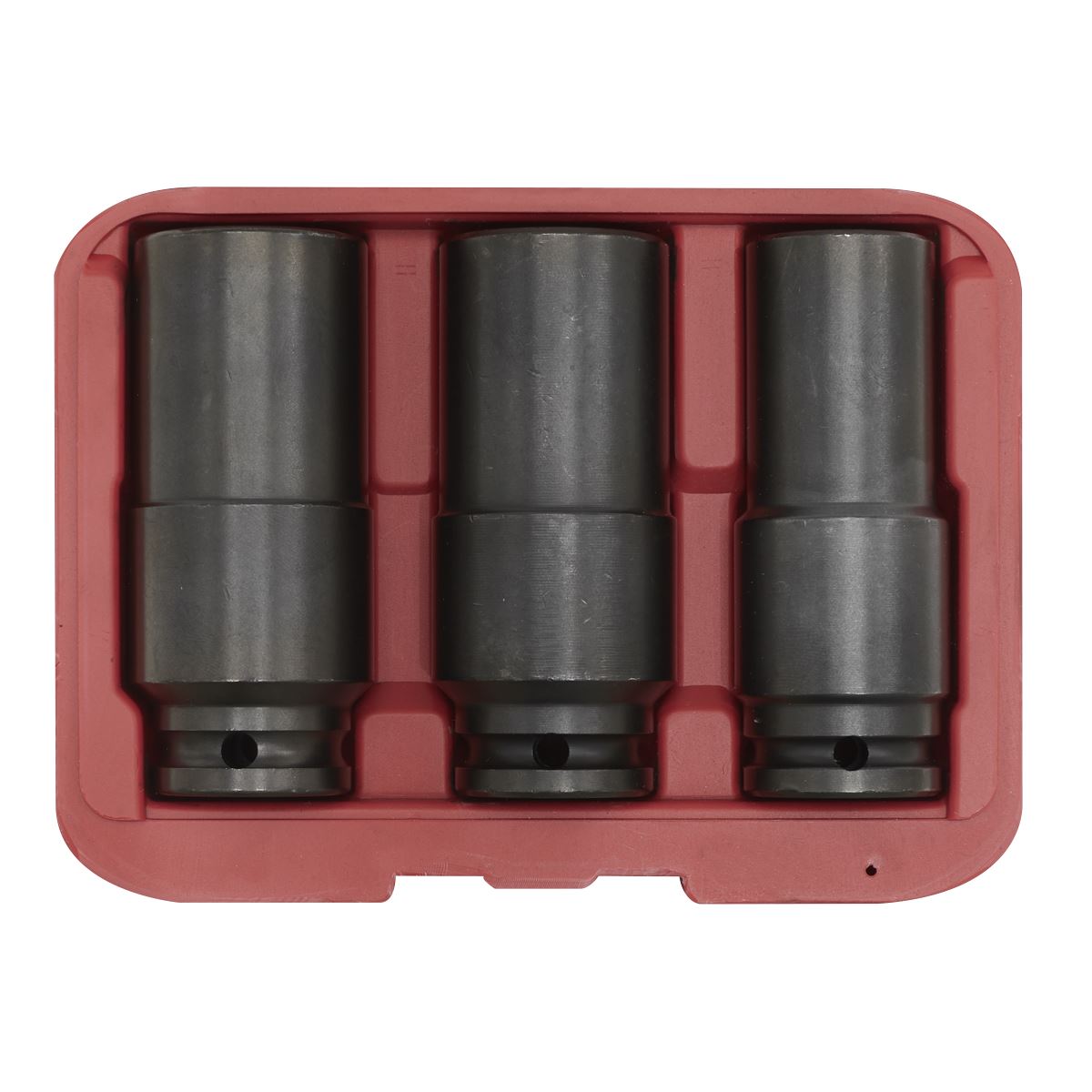 Sealey Deep Weighted Crankshaft Metric Impact Socket Set 1/2"Sq Drive 3pc SX319