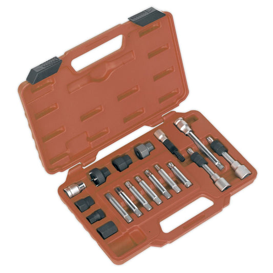 Sealey Alternator Freewheel Pulley Removal Set 18pc SX402