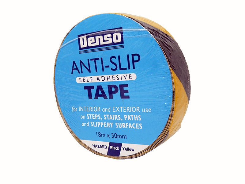 Sylglas Anti-Slip Tape 50mm x 18m Black & Yellow Hazard SYLASTBLY18