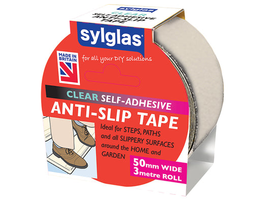 Sylglas Anti-Slip Tape 50mm x 3m Clear SYLASTCL