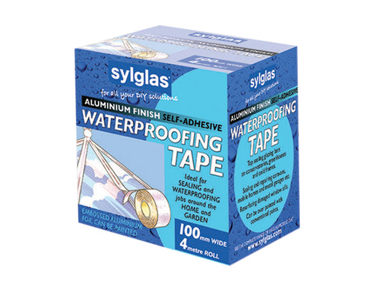 Sylglas Aluminium Finish Waterproofing Tape 100mm x 4m SYLAT100