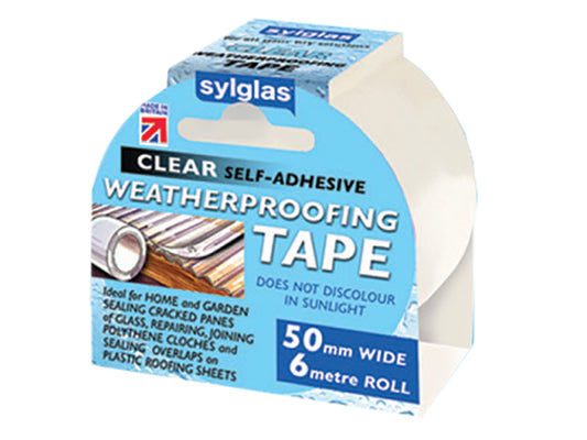 Sylglas Weatherproofing Tape 50mm x 6m Clear SYLWT506