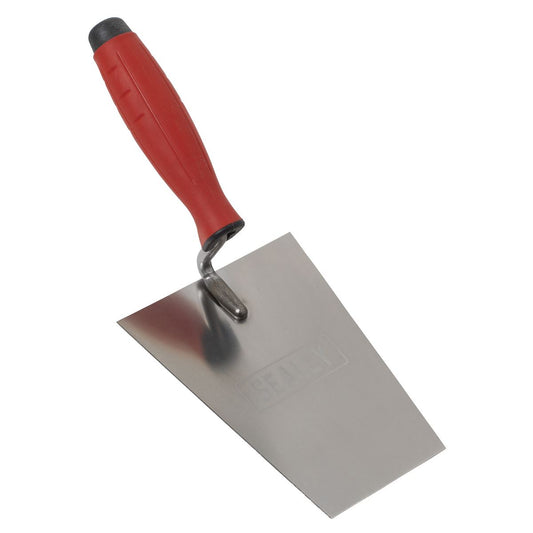 Sealey Stainless Steel Masonry Trowel Rubber Handle 160mm T1203