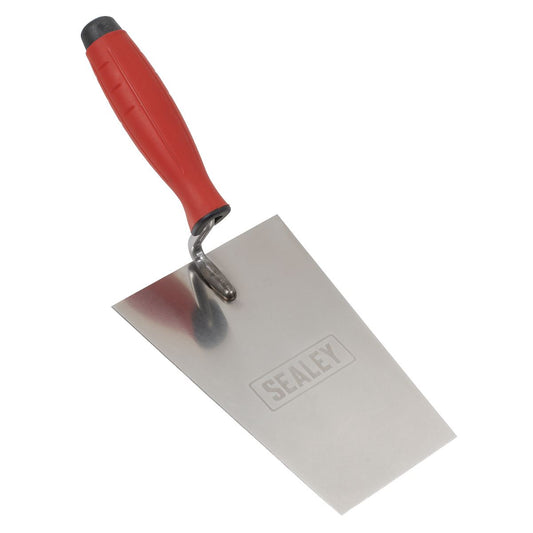Sealey Stainless Steel Bucket Trowel Rubber Handle 180mm T1204