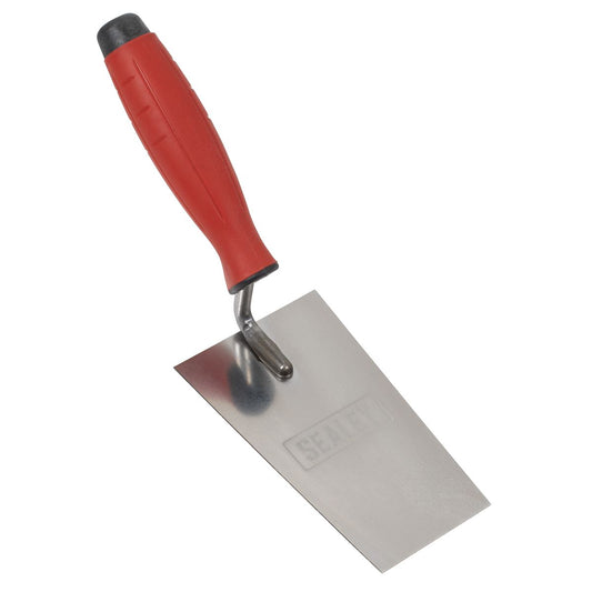 Sealey Stainless Steel Filler Trowel Rubber Handle 140mm T1208
