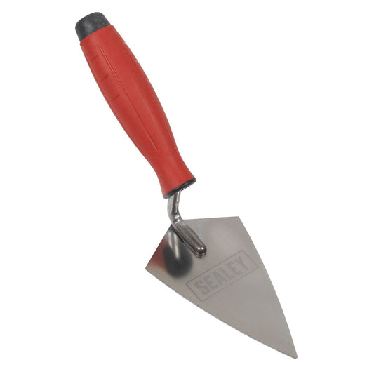 Sealey Stainless Steel Sharp Pointing Trowel Rubber Handle 140mm T1222
