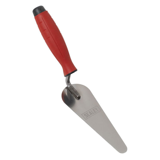 Sealey Stainless Steel Narrow Gauging Trowel Rubber Handle 160mm T1225