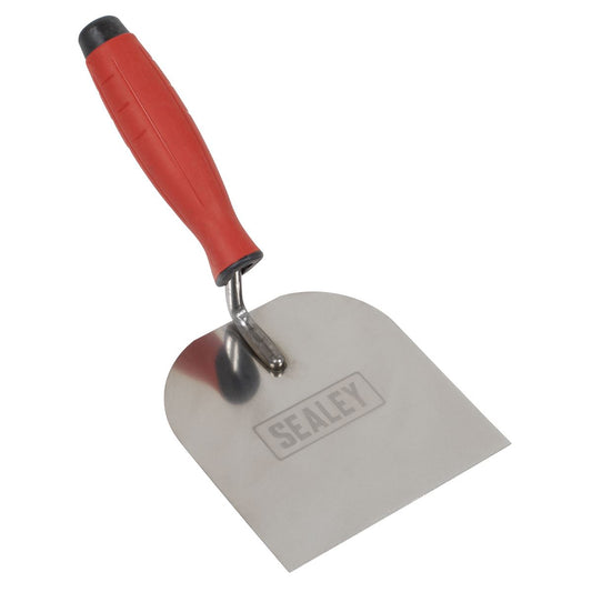 Sealey Stainless Steel Margin Trowel Rubber Handle 120mm T1706
