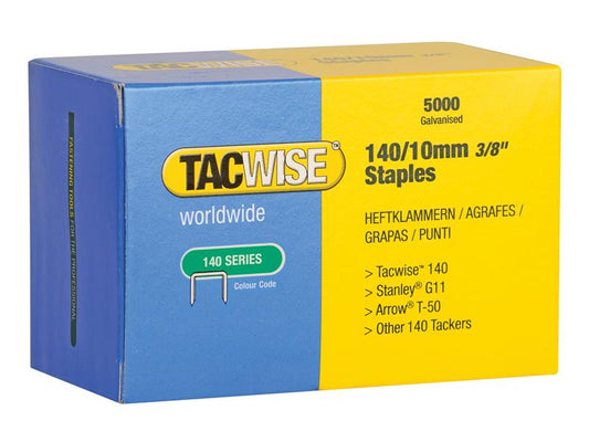 Tacwise 140 Galvanised Staples 10mm (Pack 5000) TAC0342
