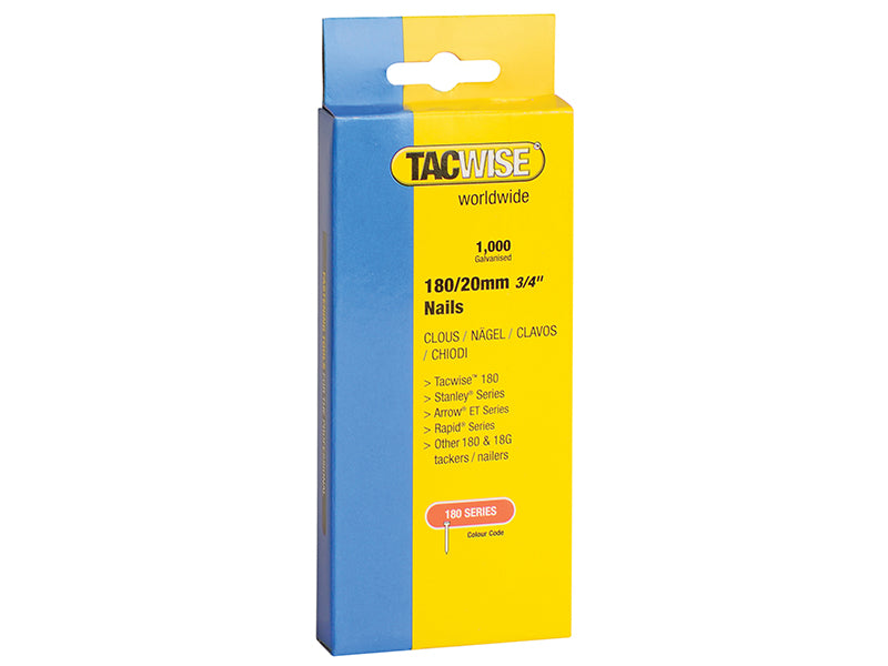 Tacwise 180 18 Gauge 32mm Nails (Pack 1000) TAC0363