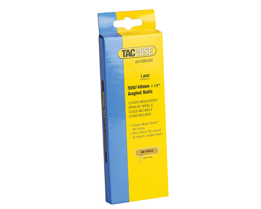Tacwise 500 18 Gauge 40mm Angled Nails (Pack 1000) TAC0483
