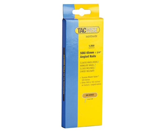 Tacwise 500 18 Gauge 45mm Angled Nails (Pack 1000) TAC0484