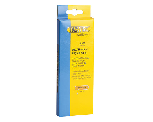 Tacwise 500 18 Gauge 50mm Angled Nails (Pack 1000) TAC0485