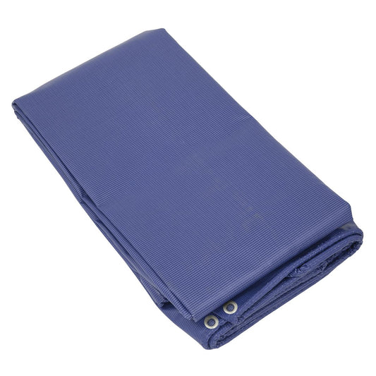 Sealey Heavy Duty PVC Tarpaulin 4.88 x 6.10m Blue Aluminium Grommets TARP4060