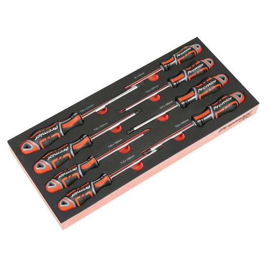 Sealey Torx Star Screwdriver Set with Tool Tray 8pc T8 to T40 TBT55