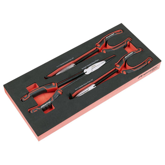 Sealey Long Needle Nose Pliers Set with Tool Tray 3pc TBT58