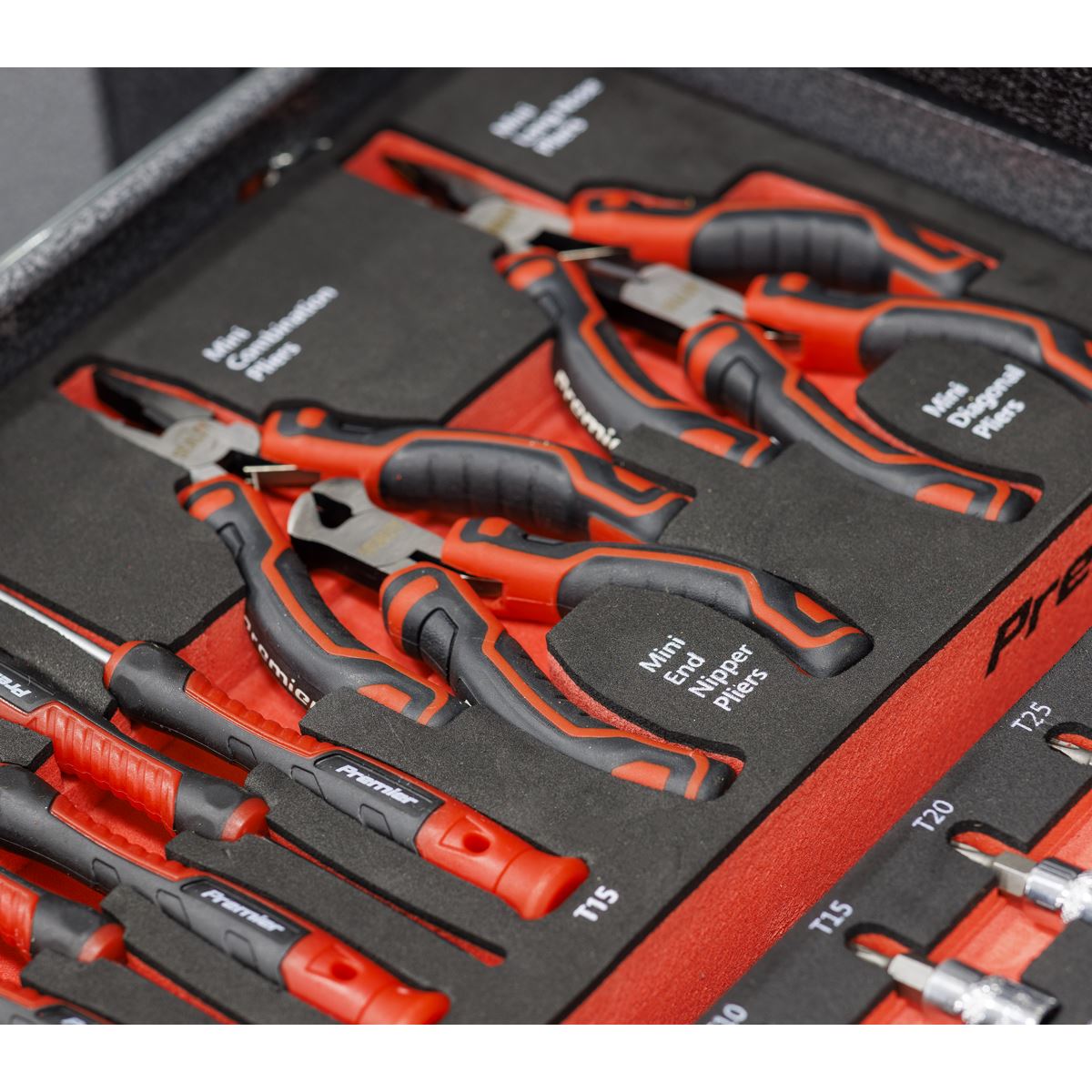 Sealey Precision Screwdriver & Mini Pliers Set with Tool Tray 17pc TBT67