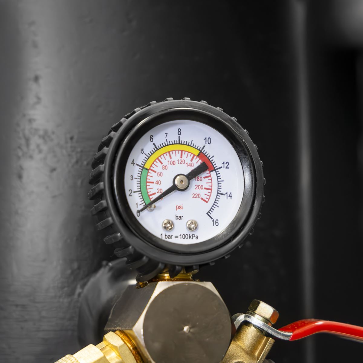 Sealey 6L Pneumatic Steel Tyre Bead Seater 145psi 10bar Pressure Gauge TC006